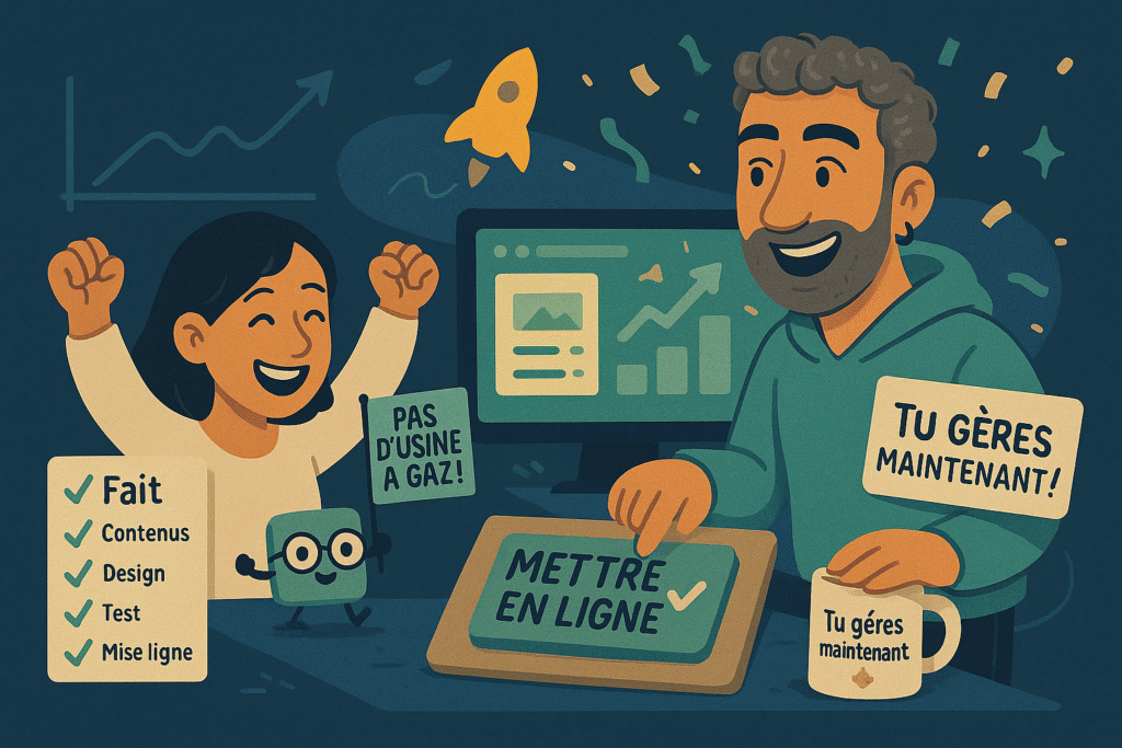 Mise en ligne d’un site internet optimisé, prêt à évoluer avec ton activité